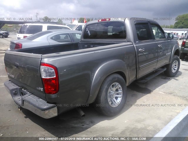 5TBET34105S486436 - 2005 TOYOTA TUNDRA DOUBLE CAB SR5 GRAY photo 4