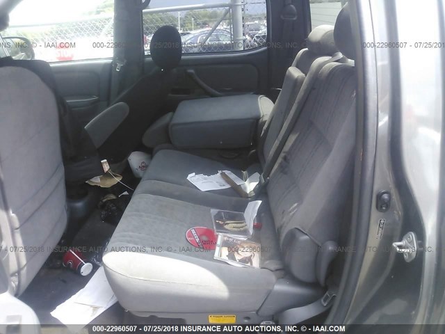 5TBET34105S486436 - 2005 TOYOTA TUNDRA DOUBLE CAB SR5 GRAY photo 8