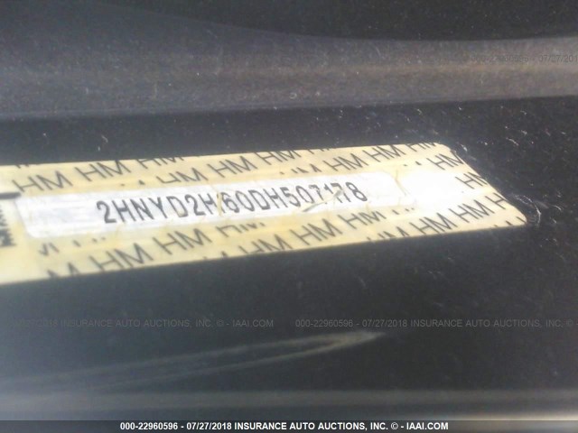 2HNYD2H60DH507178 - 2013 ACURA MDX ADVANCE BLACK photo 9