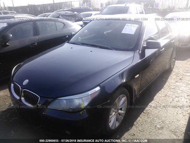 WBANB33595CN66816 - 2005 BMW 545 I BLUE photo 2