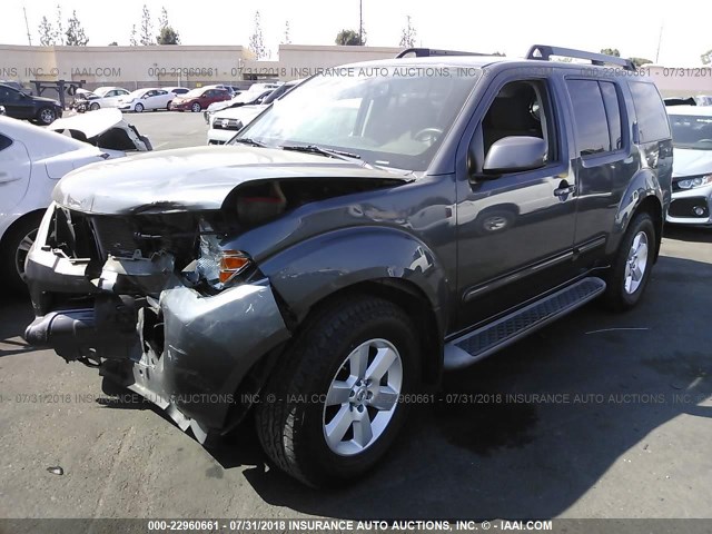 5N1AR1NN2CC626409 - 2012 NISSAN PATHFINDER S/LE/SE GRAY photo 2