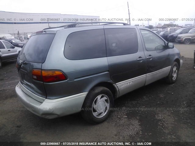 4T3ZF13C0WU013823 - 1998 TOYOTA SIENNA LE/XLE GREEN photo 4