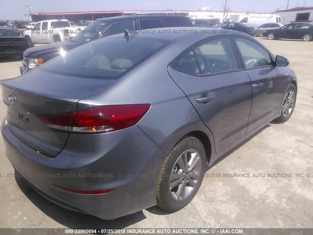 5NPD84LF1JH358374 - 2018 HYUNDAI ELANTRA SEL/VALUE/LIMITED GRAY photo 4