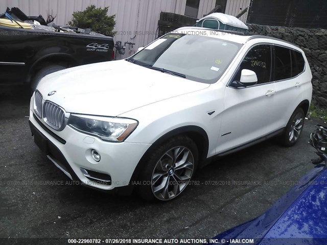 5UXWX7C5XF0K34286 - 2015 BMW X3 XDRIVE35I WHITE photo 2