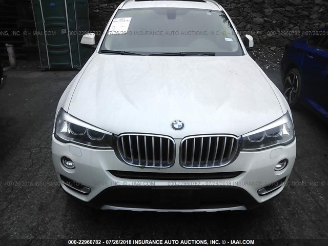 5UXWX7C5XF0K34286 - 2015 BMW X3 XDRIVE35I WHITE photo 6