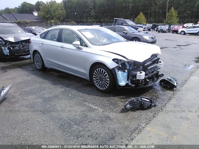 3FA6P0D9XJR168928 - 2018 FORD FUSION TITANIUM/PLATINUM SILVER photo 1