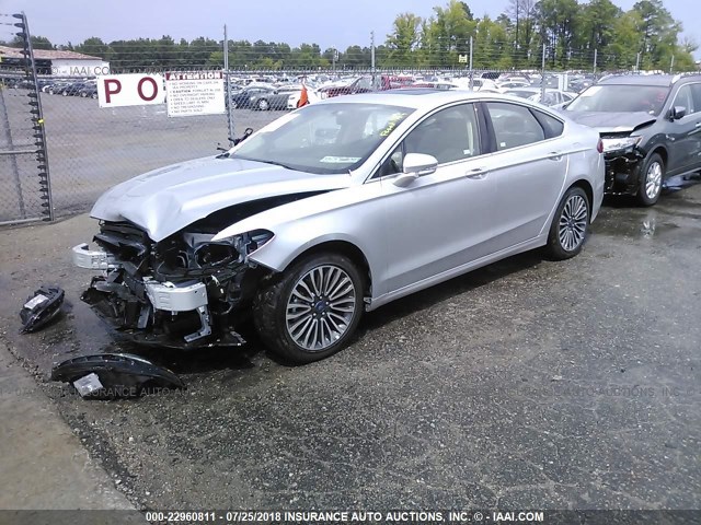 3FA6P0D9XJR168928 - 2018 FORD FUSION TITANIUM/PLATINUM SILVER photo 2