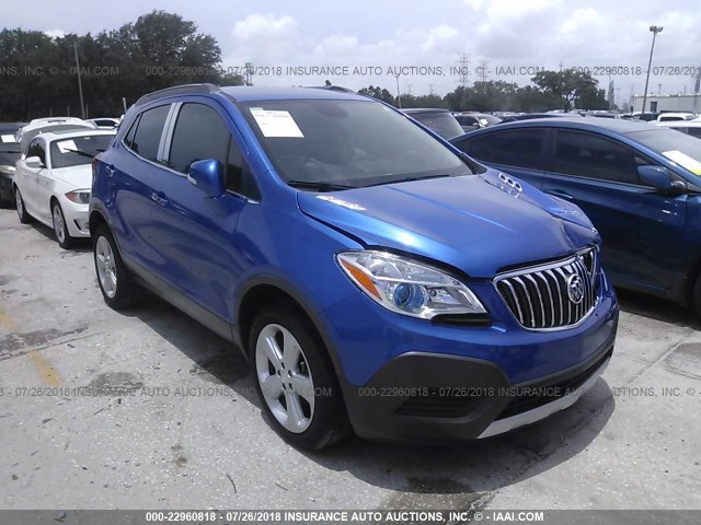 KL4CJASB0GB568692 - 2016 BUICK ENCORE BLUE photo 1