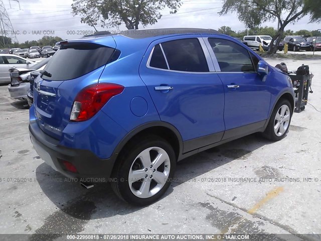 KL4CJASB0GB568692 - 2016 BUICK ENCORE BLUE photo 4