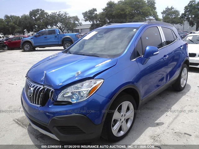 KL4CJASB0GB568692 - 2016 BUICK ENCORE BLUE photo 6