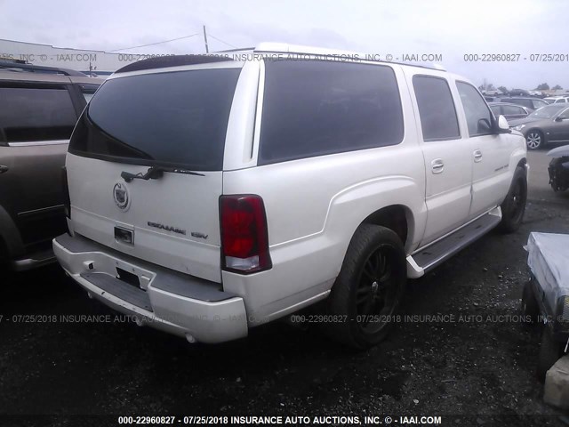 3GYFK66N63G219680 - 2003 CADILLAC ESCALADE ESV WHITE photo 4