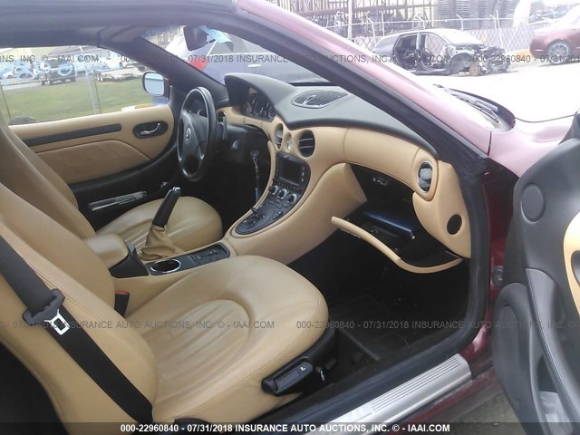 ZAMBB18AX40011076 - 2004 MASERATI SPYDER CAMBIOCORSA BURGUNDY photo 5