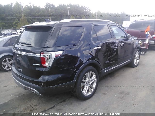 1FM5K7FH4GGC53809 - 2016 FORD EXPLORER LIMITED 黑色 照片 4