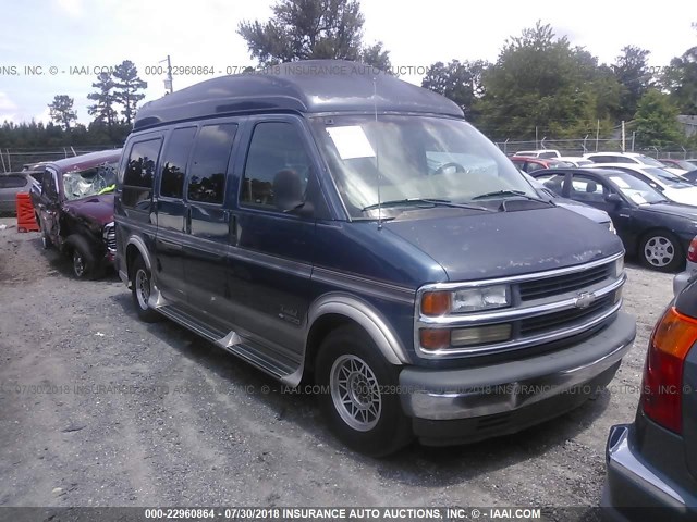 1GBFG15RXW1053993 - 1998 CHEVROLET EXPRESS G1500  BLUE photo 1