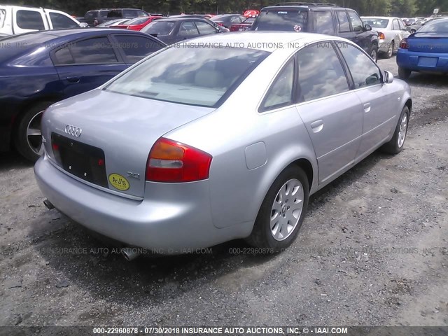 WAULT64B12N130665 - 2002 AUDI A6 3.0 QUATTRO SILVER photo 4