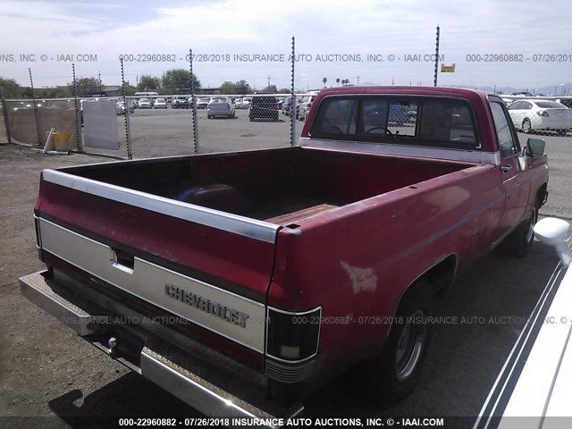 CCG14AS104186 - 1980 CHEVROLET S TRUCK RED photo 4