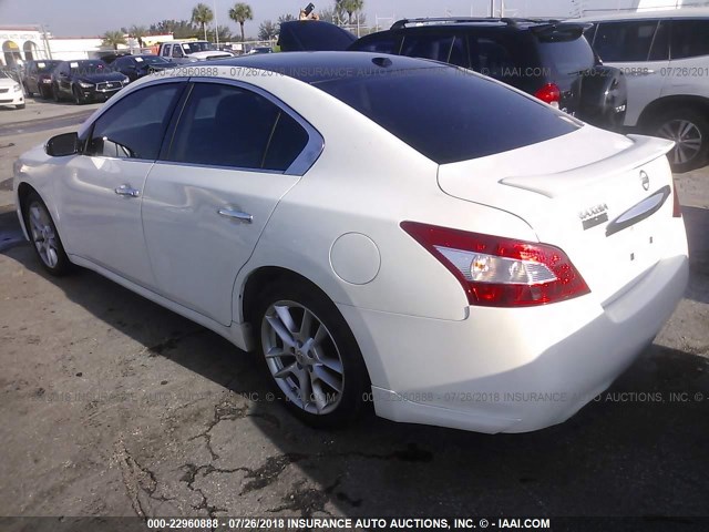 1N4AA5AP5BC863961 - 2011 NISSAN MAXIMA S/SV WHITE photo 3