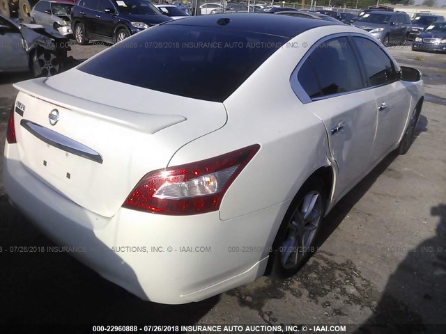 1N4AA5AP5BC863961 - 2011 NISSAN MAXIMA S/SV WHITE photo 4