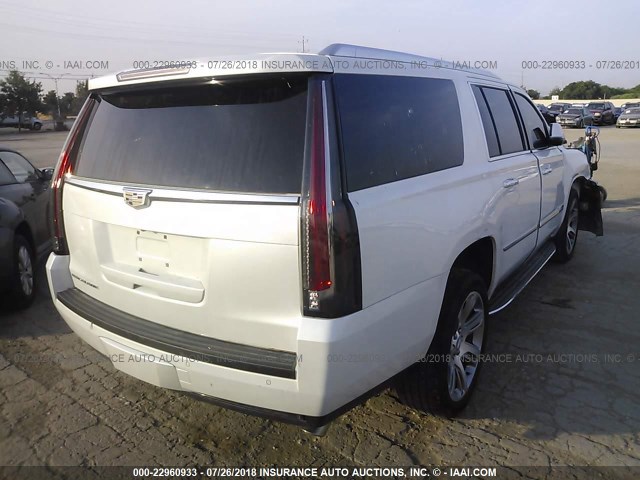 1GYS4HKJ1GR144481 - 2016 CADILLAC ESCALADE ESV LUXURY WHITE photo 4