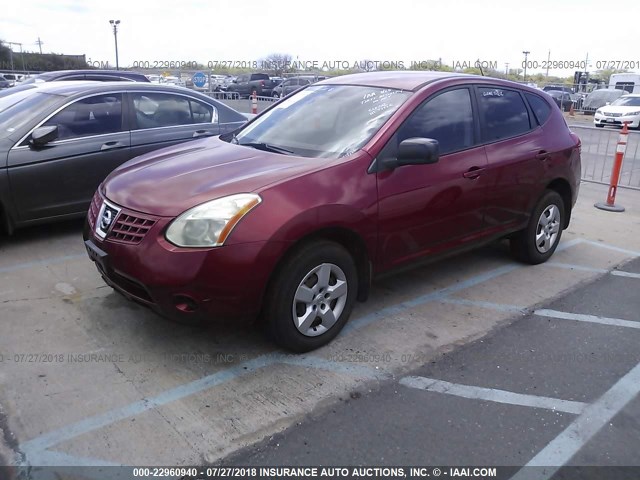 JN8AS58T28W004445 - 2008 NISSAN ROGUE S/SL RED photo 2