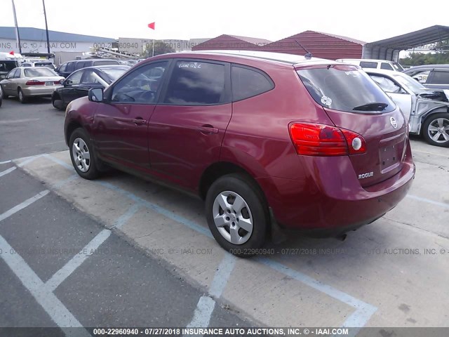 JN8AS58T28W004445 - 2008 NISSAN ROGUE S/SL RED photo 3