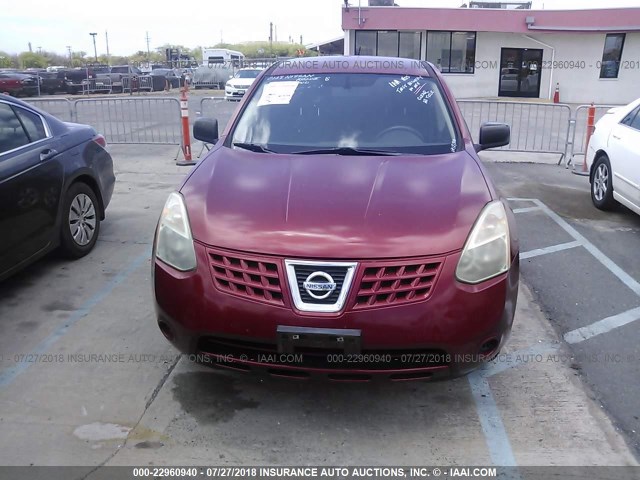 JN8AS58T28W004445 - 2008 NISSAN ROGUE S/SL RED photo 6