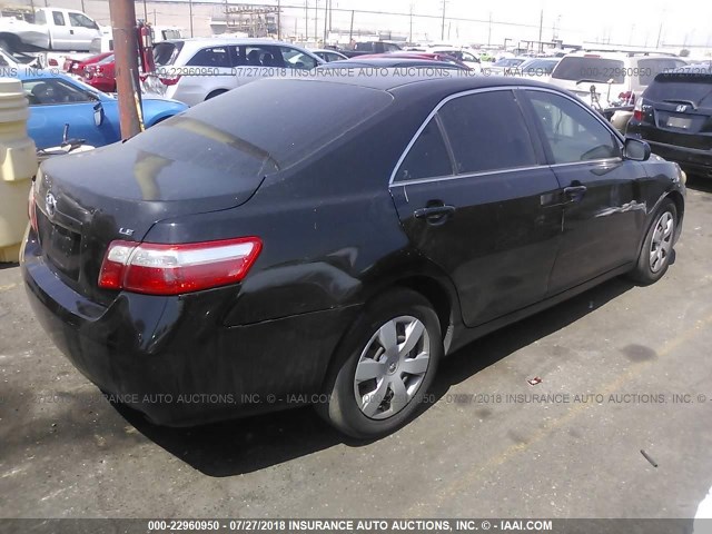 4T1BE46K67U112827 - 2007 TOYOTA CAMRY NEW GENERAT CE/LE/XLE/SE BLACK photo 4