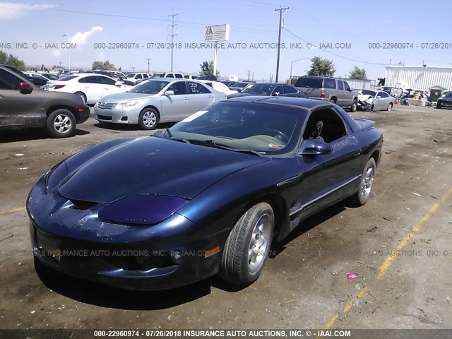 2G2FS22KX12145646 - 2001 PONTIAC FIREBIRD BLUE photo 2