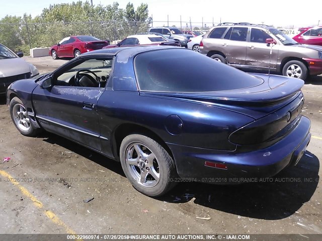 2G2FS22KX12145646 - 2001 PONTIAC FIREBIRD BLUE photo 3