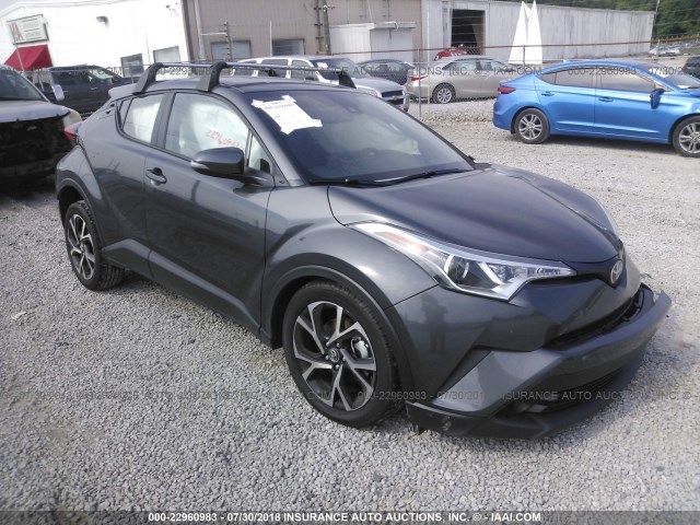 NMTKHMBXXJR007389 - 2018 TOYOTA C-HR XLE/XLE PREMIUM GRAY photo 1