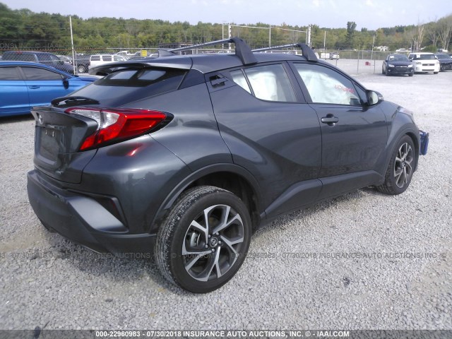 NMTKHMBXXJR007389 - 2018 TOYOTA C-HR XLE/XLE PREMIUM GRAY photo 4