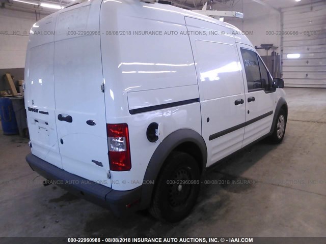 NM0LS7AN8DT156136 - 2013 FORD TRANSIT CONNECT XL WHITE photo 4