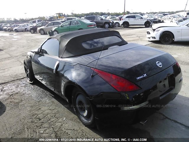 JN1AZ36A65M750596 - 2005 NISSAN 350Z ROADSTER BLACK photo 3