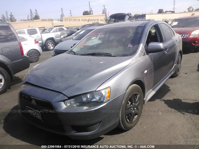 JA32U2FU4EU010435 - 2014 MITSUBISHI LANCER ES/ES SPORT GRAY photo 2