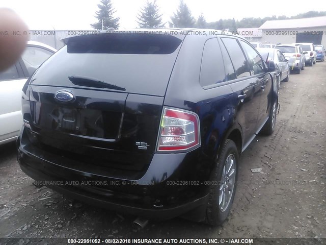 2FMDK49C57BA83364 - 2007 FORD EDGE SEL PLUS BLACK photo 4