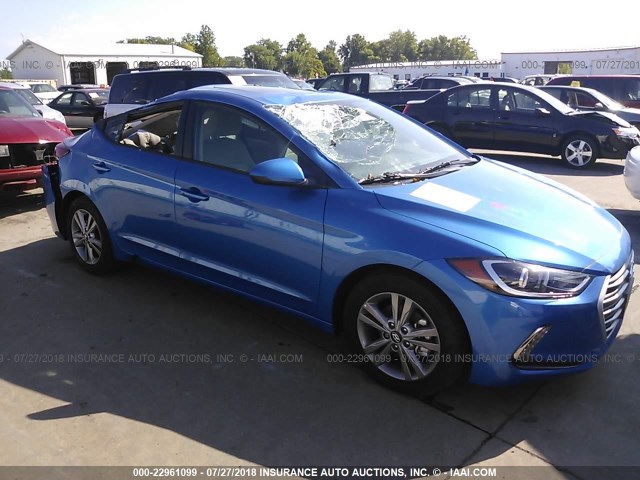 KMHD84LF7JU576028 - 2018 HYUNDAI ELANTRA SEL/VALUE/LIMITED BLUE photo 1