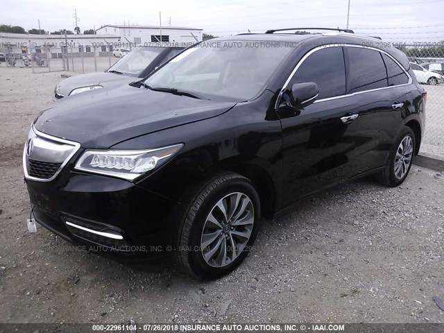 5FRYD4H48FB015909 - 2015 ACURA MDX TECHNOLOGY BLACK photo 2