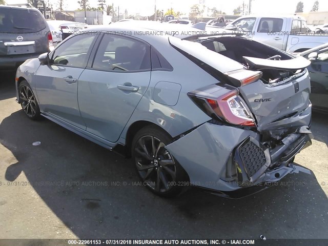 SHHFK7H49HU425572 - 2017 HONDA CIVIC SPORT 浅蓝色 照片 3