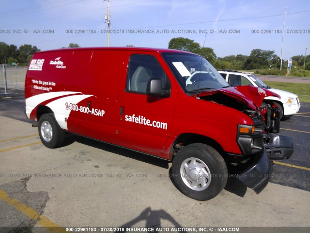 1FTNE24W38DA22208 - 2008 FORD ECONOLINE E250 VAN RED photo 1