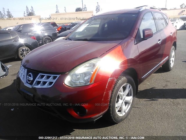 JN8AS5MT9BW169762 - 2011 NISSAN ROGUE S/SV/KROM RED photo 2