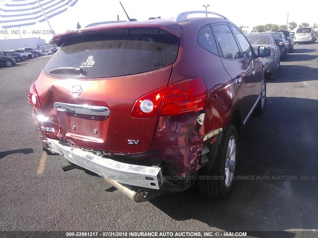 JN8AS5MT9BW169762 - 2011 NISSAN ROGUE S/SV/KROM RED photo 4