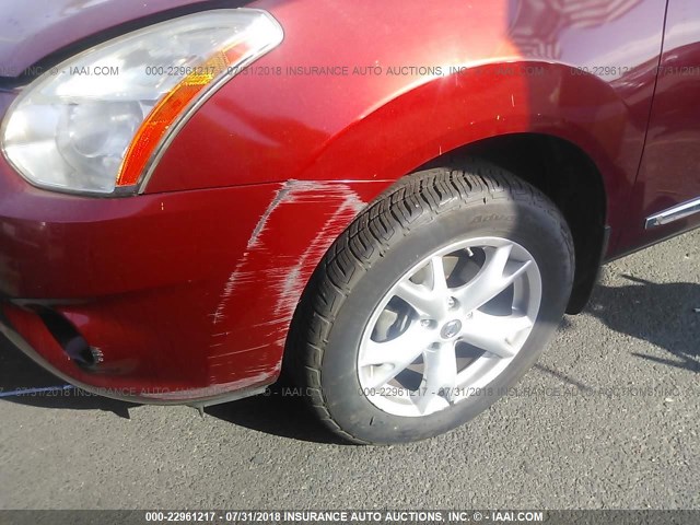 JN8AS5MT9BW169762 - 2011 NISSAN ROGUE S/SV/KROM RED photo 6