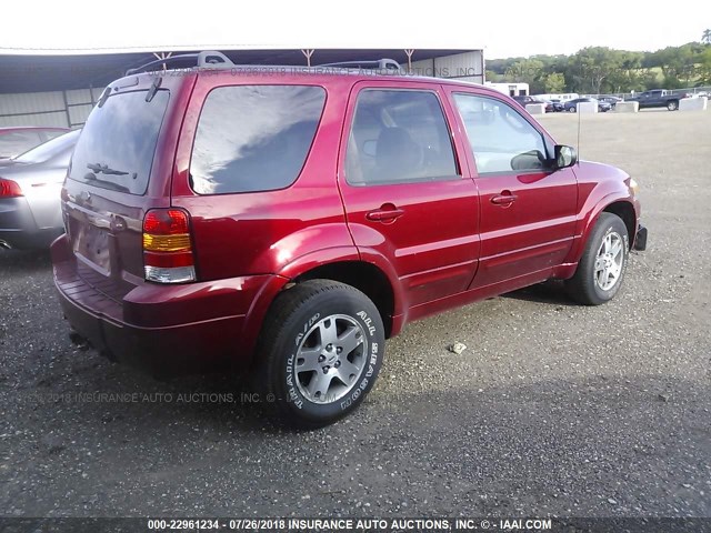 1FMCU94145KA72352 - 2005 FORD ESCAPE LIMITED RED photo 4