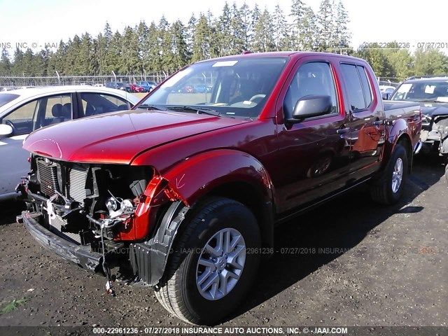 1N6AD0EV1JN744253 - 2018 NISSAN FRONTIER S/SV/SL/PRO-4X MAROON photo 2