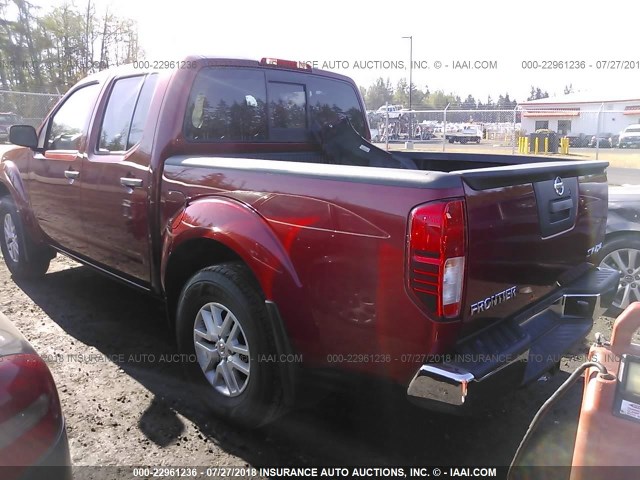 1N6AD0EV1JN744253 - 2018 NISSAN FRONTIER S/SV/SL/PRO-4X MAROON photo 3