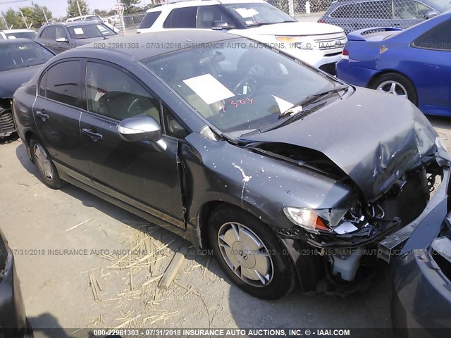 JHMFA36279S012194 - 2009 HONDA CIVIC HYBRID GRAY photo 1