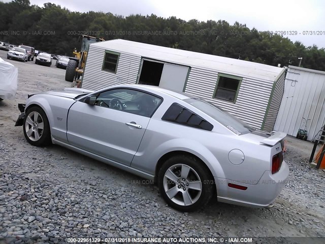 1ZVFT82H975356203 - 2007 FORD MUSTANG GT SILVER photo 3