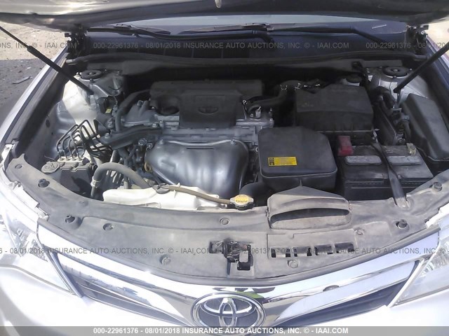 4T4BF1FK9CR255914 - 2012 TOYOTA CAMRY SE/LE/XLE 银色 照片 10