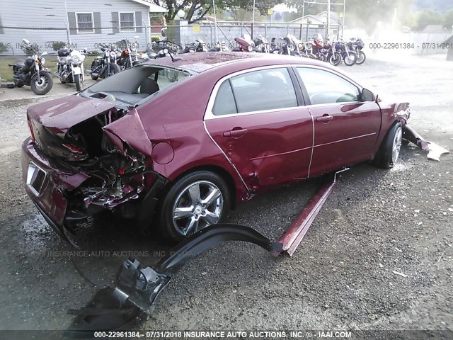 1G1ZC5E11BF340215 - 2011 CHEVROLET MALIBU 1LT წითელი ფოტო 4