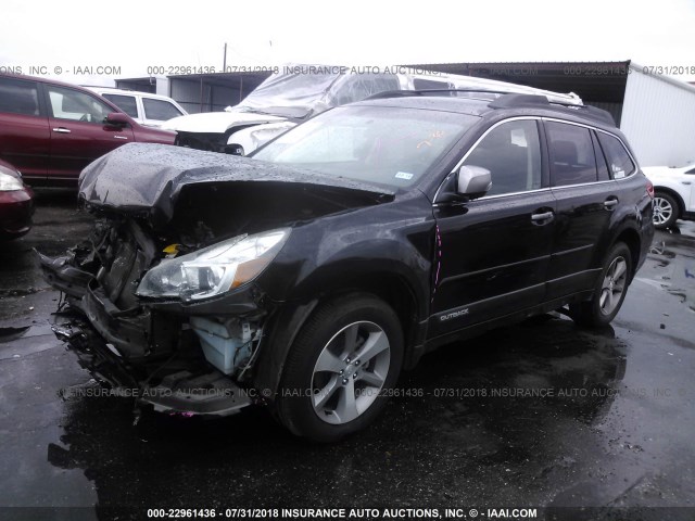 4S4BRCSC7D3233218 - 2013 SUBARU OUTBACK 2.5I LIMITED BLACK photo 2